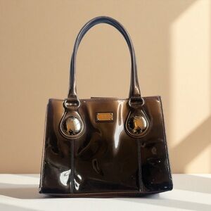 Nine west patent bronze/ brown ombre tote bag ❤️